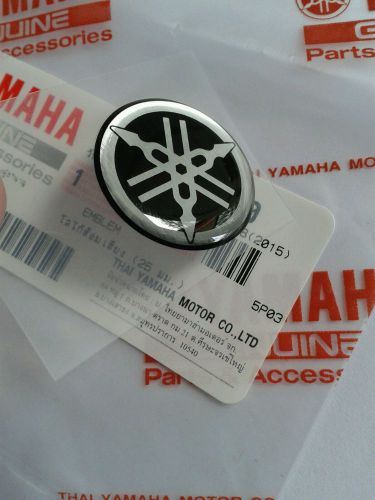 ×2 pcs.yamaha logo genuine 25 mm tuning fork  black silver sticker emblem decal