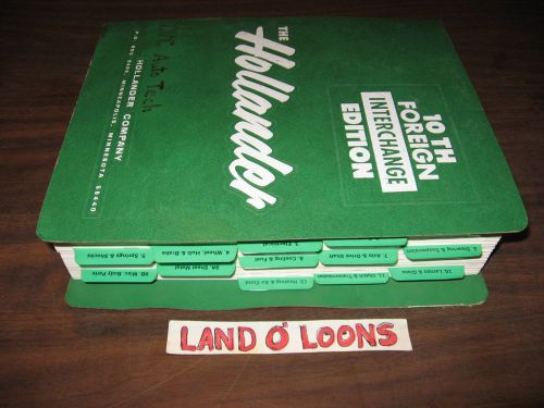 1981 1982 1983 1984 1985 1986 1987 hollander foreign interchange manual 10th ed