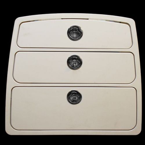 Tracker marine antique white boat locking cabinet storage box w/ key