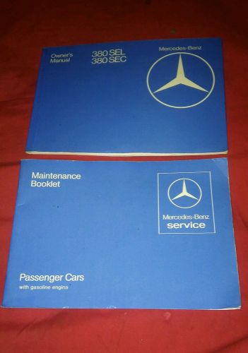 1983 mercedes benz 380sl 380 sl complete owner&#039;s owners operators manual set a1