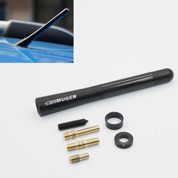 4.7" mugen sport style black carbon fiber short  antenna for honda