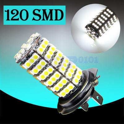 H7 120 smd pure white fog tail signal driving 120 led car light bulb lamp