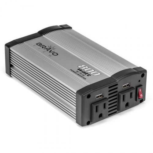 Bravo view inv-800u 800 watt power inverter with dual usb charging