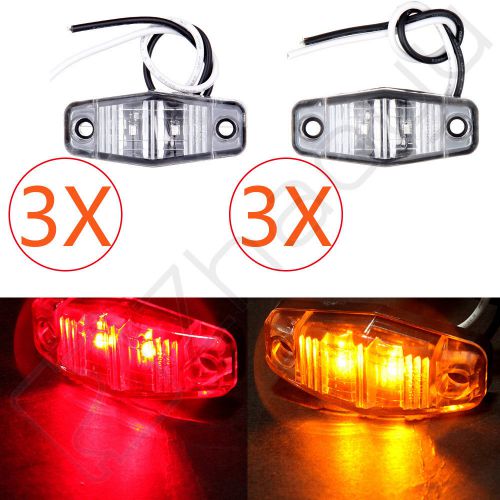 6x 2 diode a&amp;r led side marker clearance light universal trailer boats clear len