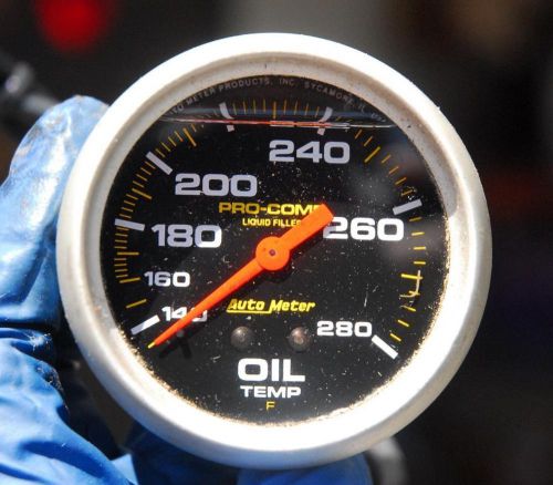 2 1/2 auto meter liquid filled oil temp gauge / complete