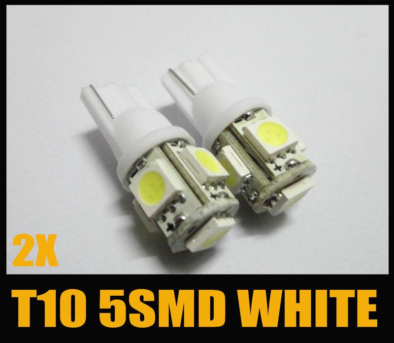 2x white 5-smd led t10 vehicle map lights 194 12961 2450 516 912 906 501 #hf11