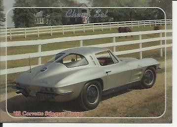 1963 corvette - #7 &#034;chrome card&#034; from premium sub set from 1992 &#034;chevy set&#034;