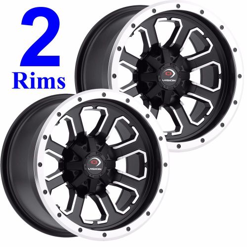 Two golf cart rim wheel 12x8 4/4 4+4 vision type 548 commander 548-12844mbmf4