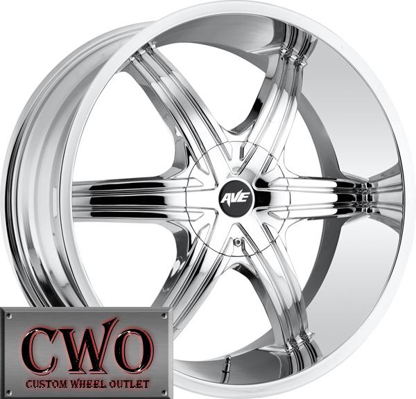 22 chrome avenue a606 wheels rims 6x135/6x139.7 6 lug expedition tahoe yukon