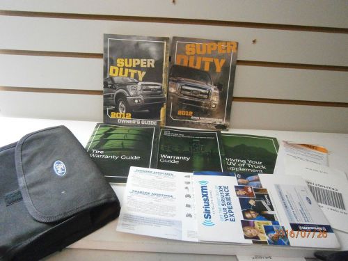 2012 ford super duty owner&#039;s manual book with case