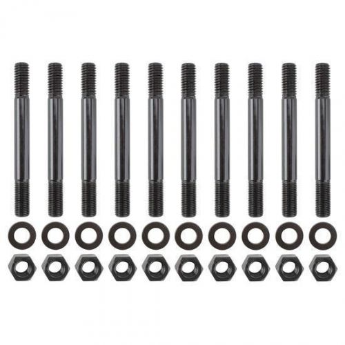 Milodon 81115 -sbc main stud kit / black oxide / 4 bolt mains