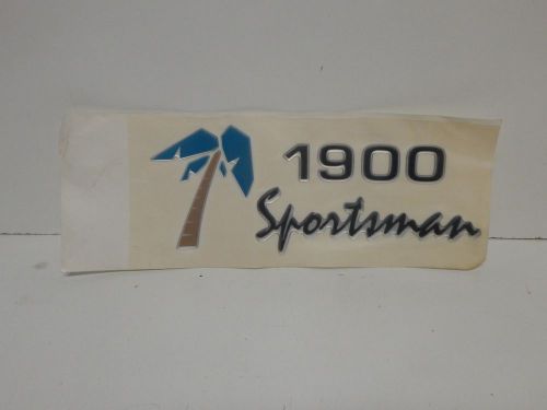 New key west boat decal &#034;1900 sportsman&#034; w/ palm tree boat/marine