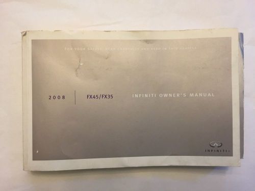 2008 infiniti fx45 fx35 owners manual free shipping