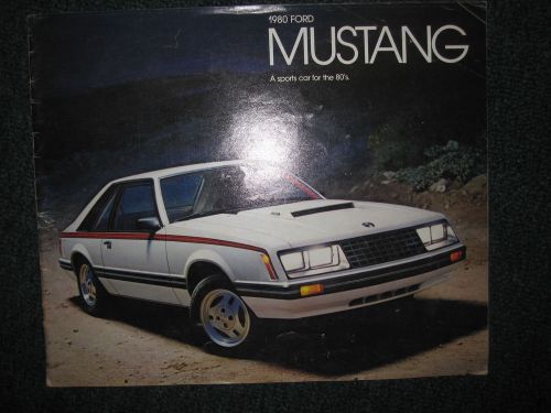 1980 original ford mustang dealer showroom sales brochure