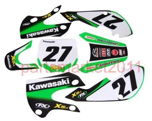 3m adhesive #27 decals graphics for klx110 klx 110 kawasaki 02-08 /replica bike