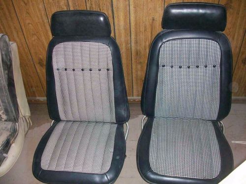 1969 camaro bucket seats with tracks and headrests