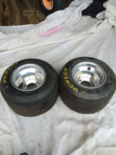 2 racing  go kart cart wheels tires  douglas ? dunlop 10x4.50-5