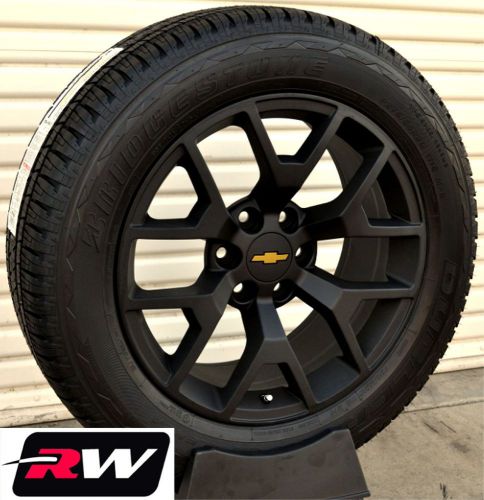2014 gmc sierra wheels tires satin black rims 20&#034; inch silverado tahoe suburban