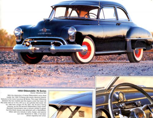 1950 oldsmobile 76 series 50 original picture print in excellent condition