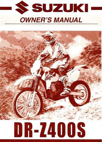 2001 suzuki dr-z400s motorcycle owners manual -dr z 400 s-suzuki-drz400