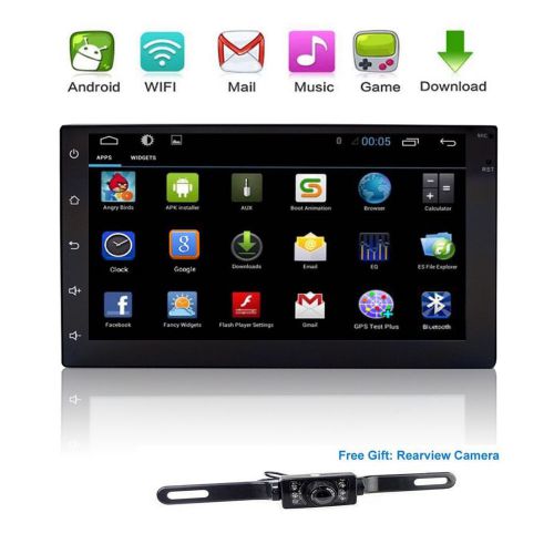 7&#034; android4.4 double 2din car stereo radio head unit gps navi wifi bluetooth+cam