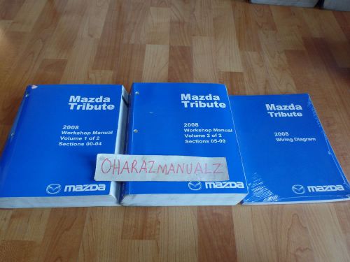 2008 mazda tribute service &amp; wiring diagrams manuals **sealed**