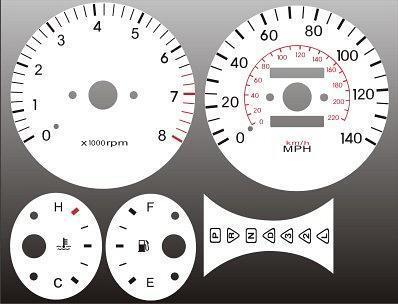 1999-2000 hyundai sonata instrument cluster white face gauges 99-00