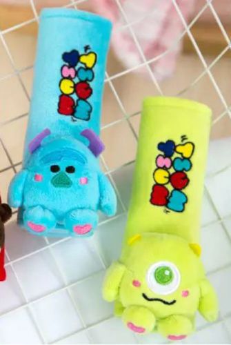 Tsum tsum big eye mike &amp; sulley monster university car use seat belt cover set