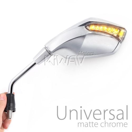 Fist chrome led rearview mirrors m10 metric for motorbike - amm shop