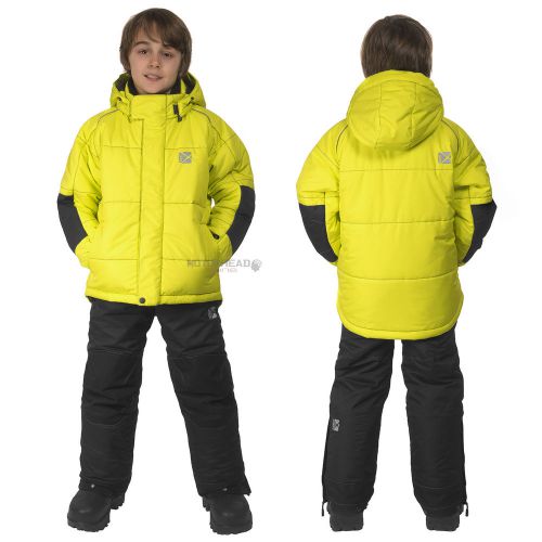 Snowmobile ckx clone jacket suit boys kids yellow hi-viz 14 pants bib winter
