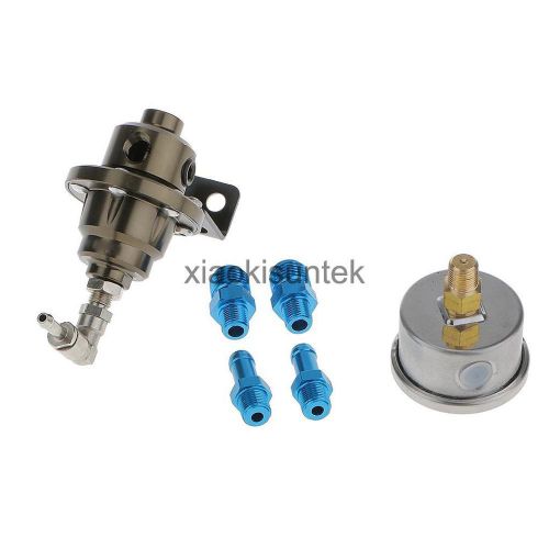 Fuel pressure adjustable regulator boost + oil gauge an 6 fitting end kit