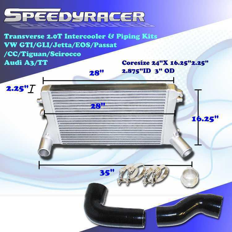 Vw gti jetta audi a3 tt transverse 2.0t upgrade intercooler kits new 2.0l