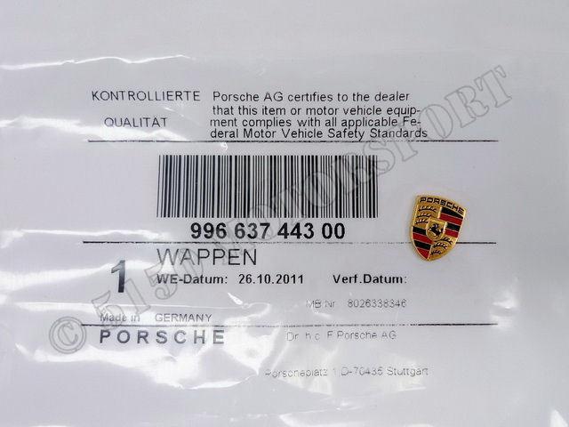 New genuine  porsche 986 996 cayenne gt3 turbo key fob replacement colored crest