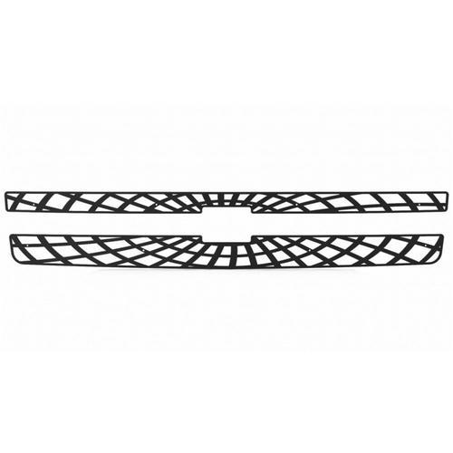 Chevy silverado 1500 07-13 black vertical flame front metal grille trim cover