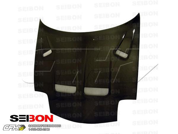 Seibon carbon fiber ks-style carbon fiber hood kit auto body mazda rx7 93-02 bra