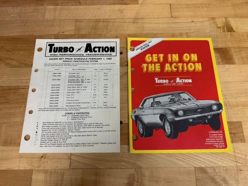 Vintage turbo action transmission parts catalog 1986 w bagwell poster and decals