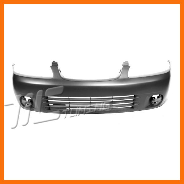 00-03 nissan sentra black front bumper cover w air+fog lights hole