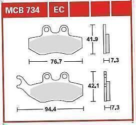 Brake pad set, disc brake trw mcb734ec for ktm exc 0.1 2005-2005