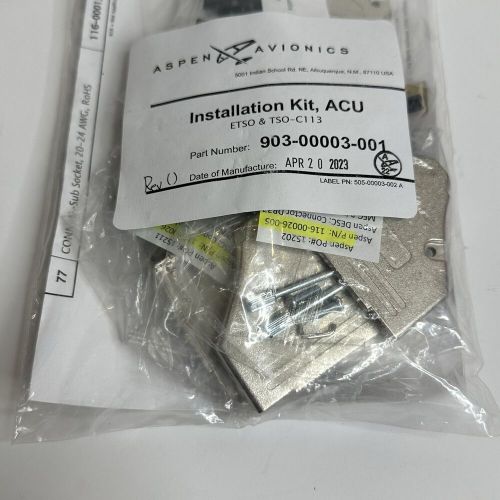 Aspen avionics acu install kit 903-00003-001 (new)