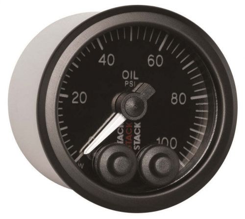 Autometer stack instruments pro control 52mm 0-100 psi oil pressure gauge - blac