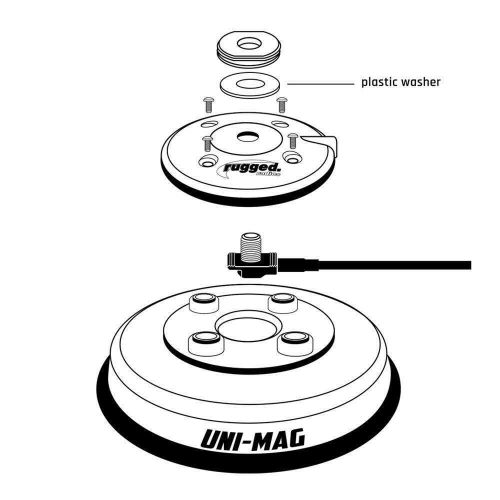 Rugged radios uni-mag antenna mount