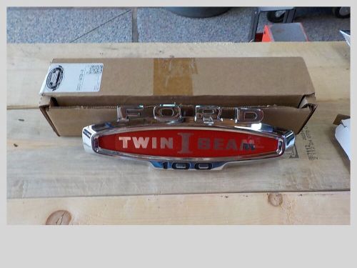 Vintage 1965-66 ford f 100 twin i beam truck fender side emblem badge