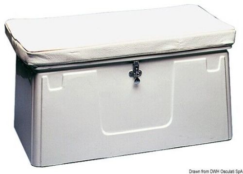 Osculati white vtr lockable opening locker with seat 80x40x37h