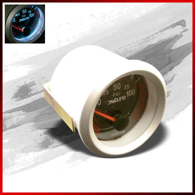 52mm real carbon fiber face interior dashboard racing sport oil pressure gauge