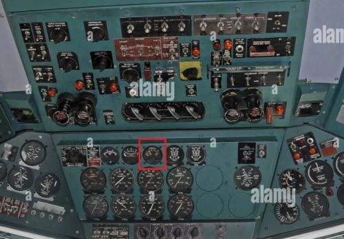 Vintage douglas dc-7b aircraft hydraulic reservoir gauge instrument ea102an-52h