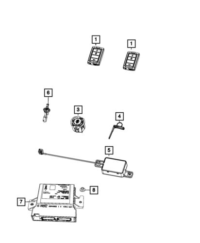 Genuine mopar remote start and keyless entry antenna 68400502ab