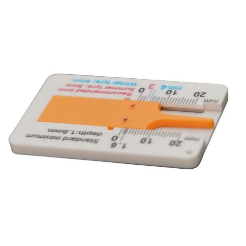 Plastic tire tread ruler 0-20mm vernier depth caliper tire tread depth ruler