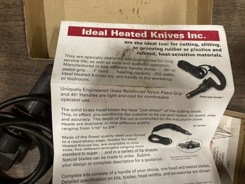 Ideal deluxe 250 watt model 125 heated knife line cutter tested/works