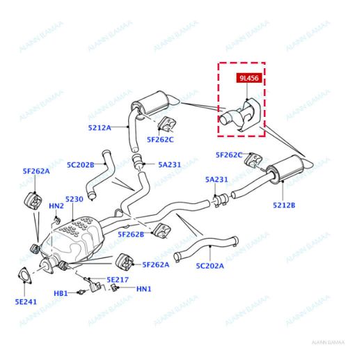 Right rear exhaust tips pipes l for land rover range rover sport l320 2010-2013