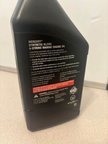 Mercury marine / mercruiser new oem, 4-stroke 10w30 synthetic oil, 92-8m0142141